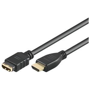Prise HDMI Mâle / Femelle coudé Blyss, Or