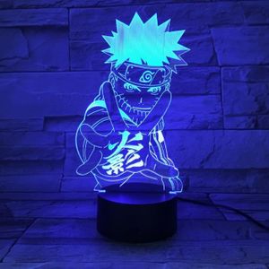 Luminaires Interieur Famille Naruto Naruto Acrylique Personnage De Dessin Anime Naruto Kakashi Groupe 7 3d Usb Led Lampe De Table Fantome 7 Changement De Couleur Chambre Decoration Nuit Lumiere Cadeau Luminaires