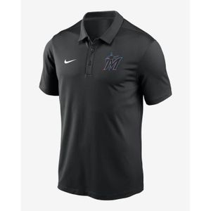 POLO DE SPORT Polo Homme Miami Marlins Team Agility Logo Franchise - Noir - Manches Courtes - Respirant