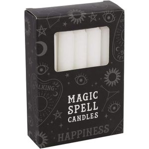 CHANDELLE Grindstore Magic Spell Happiness Lot de 12 chandelles Blanc 10 cm280