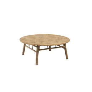 TABLE BASSE JARDIN  Table basse ronde d'extérieur Bambou naturel - LIV