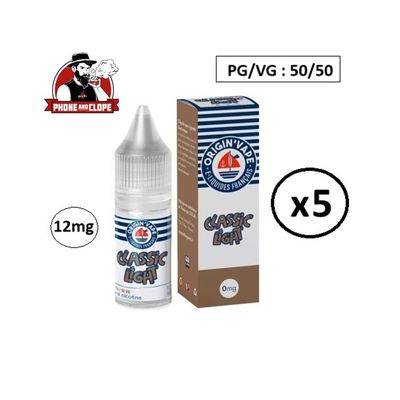 E-LIQUIDE ORIGIN VAPE 50ML EN 12MG AROME - TABAC CLASSIC LIGHT - Cdiscount  Au quotidien
