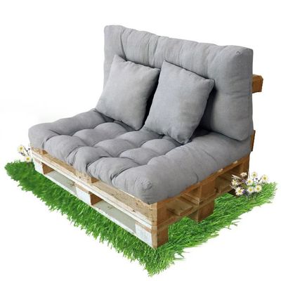 Lot De 2 Petits Coussins D'Assise Pour Banc De Jardin – 30x40x12 Cm, Orange Flowers, Imperméable Et Confortable Pour Terrasse, Palette Ou Balancelle