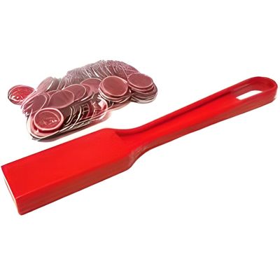 Bâton Magnétique Bingo + 100 Pions De Loto – Rose, Transparents Ø 17,4 Mm – Pour Soirées Loterie Et Jeux De Société