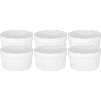 SYJAN HOME Lot de 6 ramequins en céramique de 170,1 g pour crème brûlée, sauces et plats, petits bols pour soufflé, crème glacée, crème glacée (bleu vintage