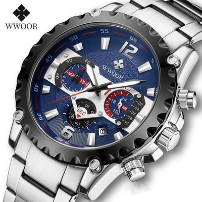 WWOOR hommes montres chronographe Quartz Sport montre homme