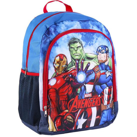 Sac à Dos Cartable Spider-Man Avengers Grande Taille - Licence Disney Marvel - Polyester - Pour école Primaire