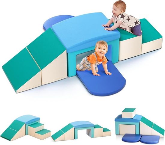 STYPLZ Toboggans D'intérieur Et Structures De Jeux,Parcours Motricité Bébé, Bloc Mousse Motricité Bébé De Souples Géants En Mousse,Jouets D'escalade Pour Les Tout-Petits De 1 à 3 Ans (JM-99880
