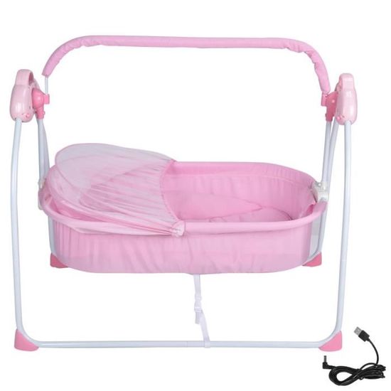 Akozon Berceau électrique Bébé berceaux électriques nouveau-né porte-bébé lit pour bébé prise USB bébé balançoire