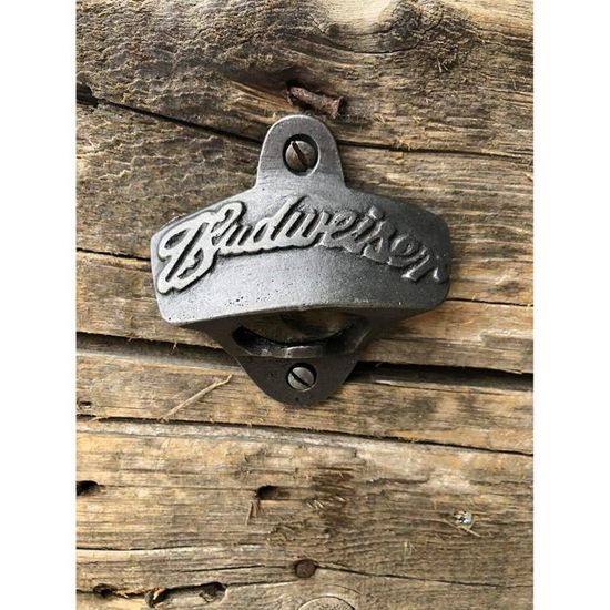 Ouvre Bouteilles Bar Ouvre-bouteille Mural Vintage En Bois - Avec Récupérateur De Capsules Pour Bar Maison Ouvre Bouteilles Mural