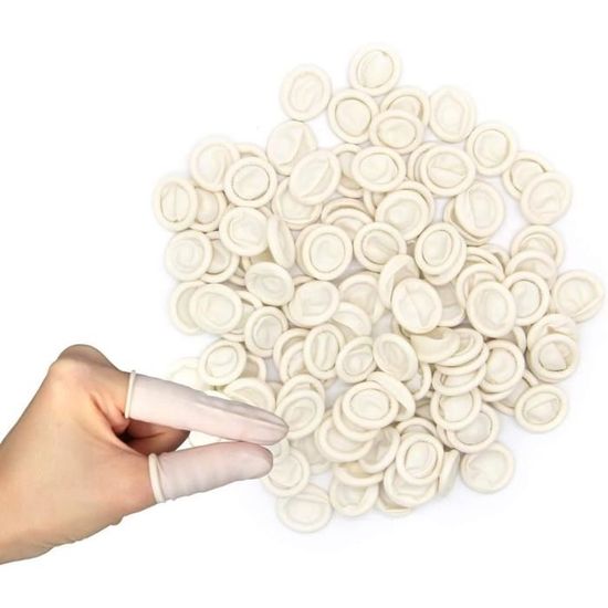 400 Doigtiers Jetables En Latex Naturel, Haute élasticité, Antistatiques | Protection Pour Travail électronique, Cosmétique, Manucure, Soins