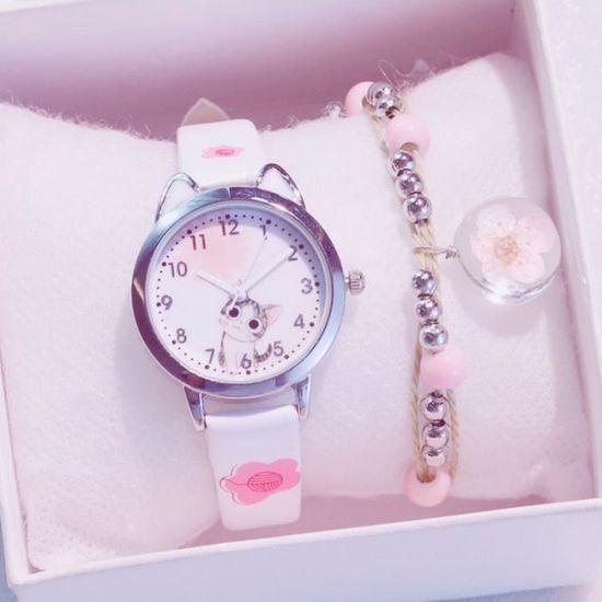 Organgonfand Coffret Cadeau Montre Fille Enfant Ado Dessin