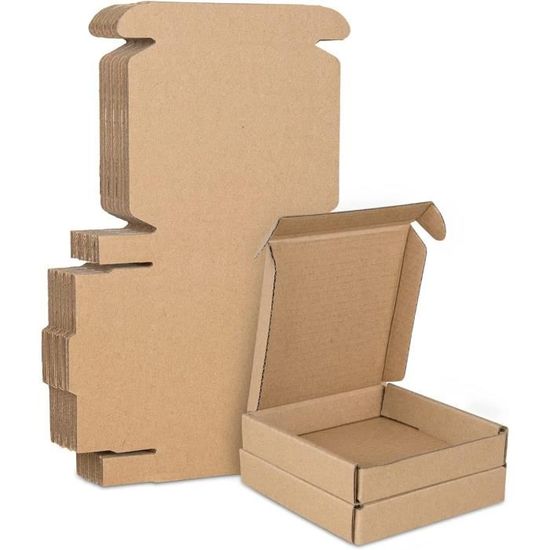 25 pièces Boîtes d'expédition en carton ondulé, grandes boîtes aux