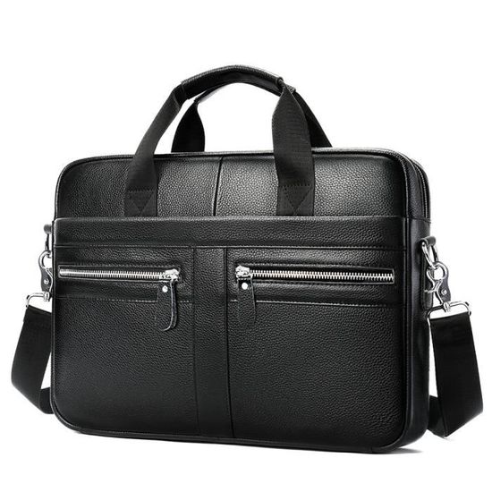 Porte-documents,MVA – mallette en cuir véritable pour homme, sac de bureau, sacoche pour ordinateur portable, 15  - Type 2099Black