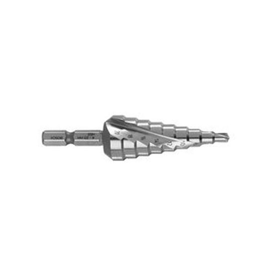 Fraise étagée HSS Titanée Silverline 20-36 Mm - Graduations Tous Les 2 Mm - Pour Acier, Cuivre, Aluminium, Bois - 13