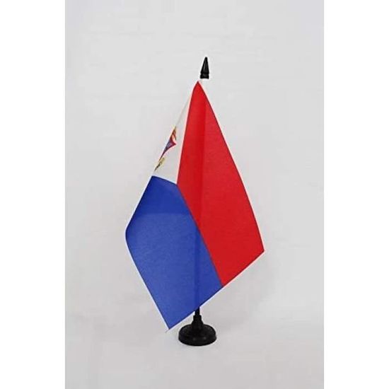 Drapeau De Table Esperanto 21x14cm - Petit Drapeau Bureau Langue Internationale AZ FLAG