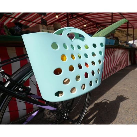 Panier vélo HAPO-G Trendy One fixation porte-bagages bleu clair