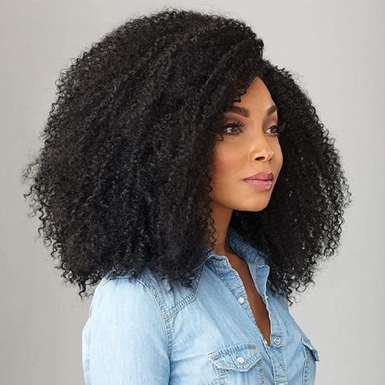 8 pouces Afro Kinky Curly Hair Jerry Curly Short Pixie Cut Perruques de