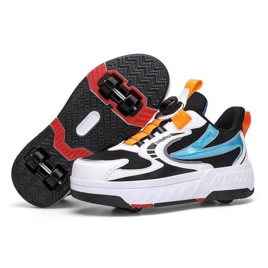 Chaussures à Roulettes Lumineuses ENEN - Baskets Rollers Rétractables Avec LED Pour Enfants Et Ados - Taille 27-40 EU