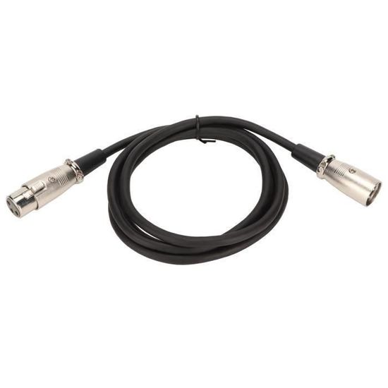 Câble Micro Mini XLR Femelle Vers XLR Mâle 3 Broches - 1,5 M - Professionnel - Cuivre OFC - 7