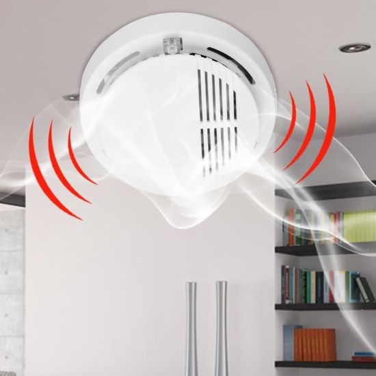 Détecteur De Fumée 10 Ans Avec Pile 9V Remplaçable - 3 Pièces - Certifié EN14604, Alarme Pile Faible - 2