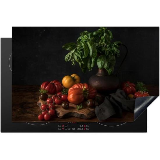 Tapis De Protection Plaque Cuisson Induction En Silicone Noir 52x61cm