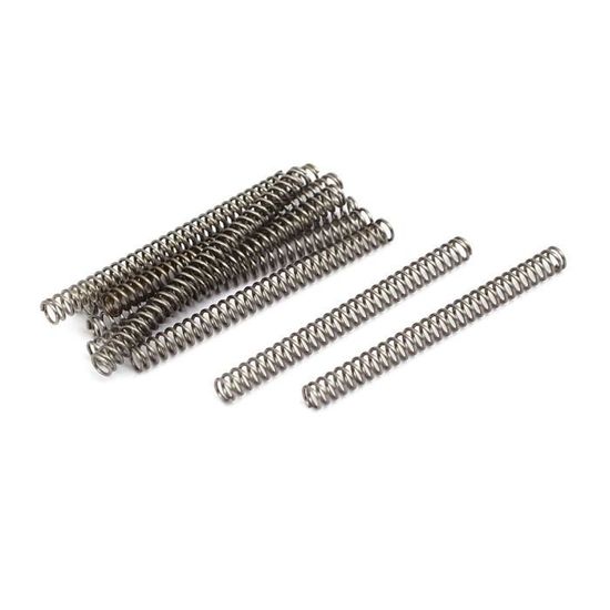 10x Druckfeder 4x0,4x15 Mm – Federstahl, Grau, 7,1 N Tragkraft, 1,18 N/mm – Komprimierbare Schraubenfeder Für Maschinen & Geräte