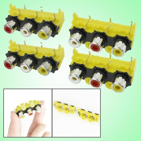 RUNCCI-YUN 10Pcs Professionnel RCA Connecteur, 5Paire RCA Fiche Mâle
