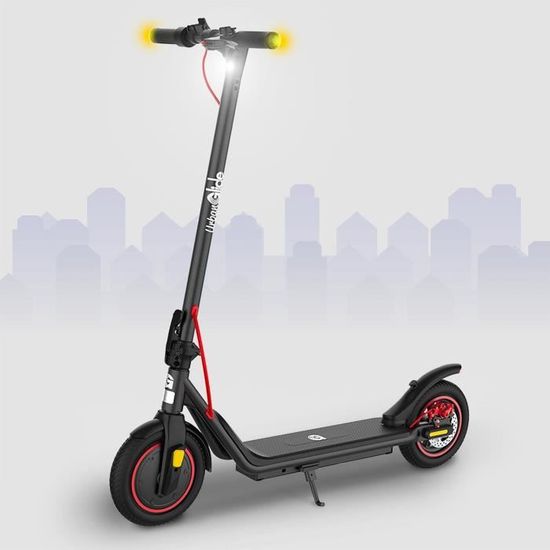 Trottinette Électrique Pliable Adulte - 650W Max, 25-30km Autonomie, 8.5" Pneus Nid D'Abeille - Avec Phares Et Clignotants - 5
