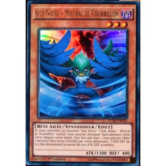 Yu-Gi-Oh Mistral le Tourbillon LC5D-FR110 1st Ultra Rare Française Aile Noire 