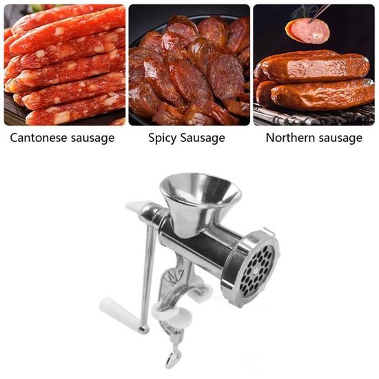 fanelod Hachoir à Viande, Hachoir Manuel, Machine à saucisses à Viande, Hachoir à Viande Manuel, Hachoir à Nourriture Manuel, Outils de Cuisine manuels, Hachoir à Viande Manuel pour la Cuisine