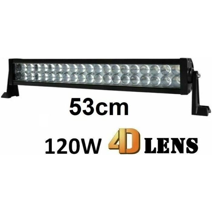 120W 53cm 120W Barre de Travail 4D LED Spot Flood IP67 Jeep 4x4 Camion Offroad 12/24V