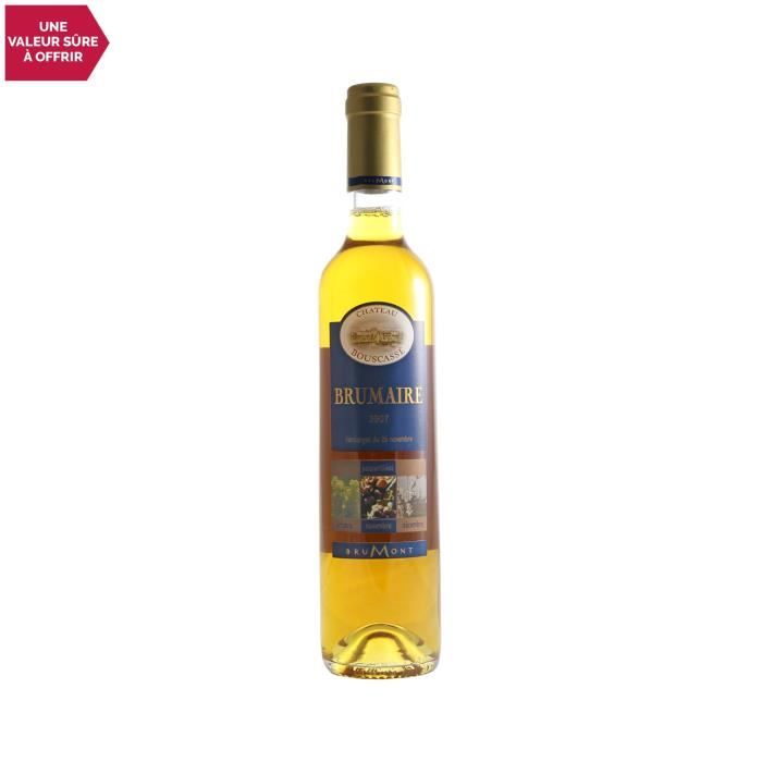 Château Bouscassé Pacherenc du Vic-Bilh Cuvée Brumaire Blanc 2007 - 50cl - Vin Doux AOC Blanc du Sud-Ouest - Cépage Petit Manseng