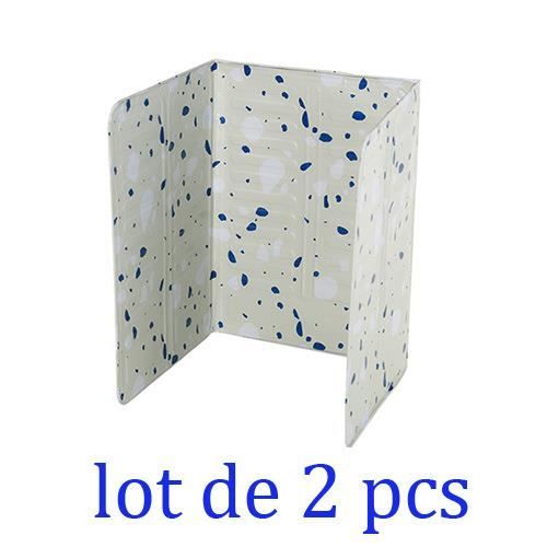 Lot de 2 Plaque Anti-Projections de Cuisson en Aluminium Écran Huile Garde Anti Huile Imprimé (Vert) 83*32cm