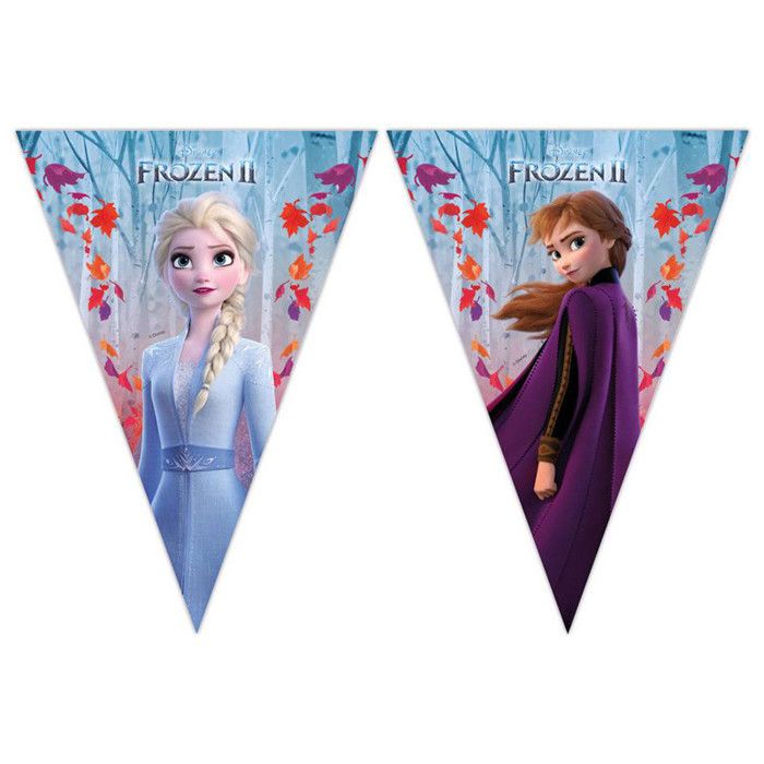 Guirlande fanion La Reine des Neiges 2 230 x 25 cm - Coloré