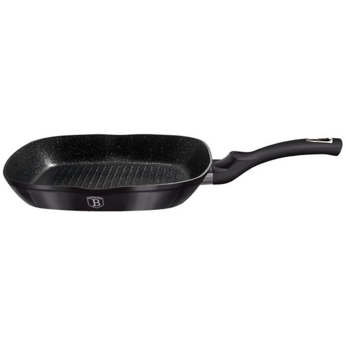 Berlinger Haus poêle à griller Metallic 2,1 litres 28 cm aluminium noir
