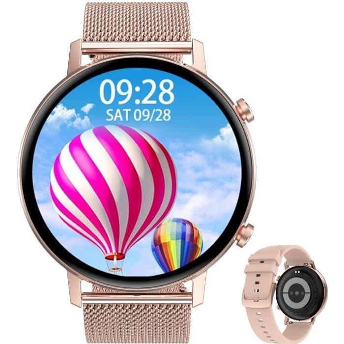 Montre connectée pour Homme Femmes Enfant Smartwatch Sport Montre Intelligente Etanche métal Bracelet pour iPhone Android avec S 240