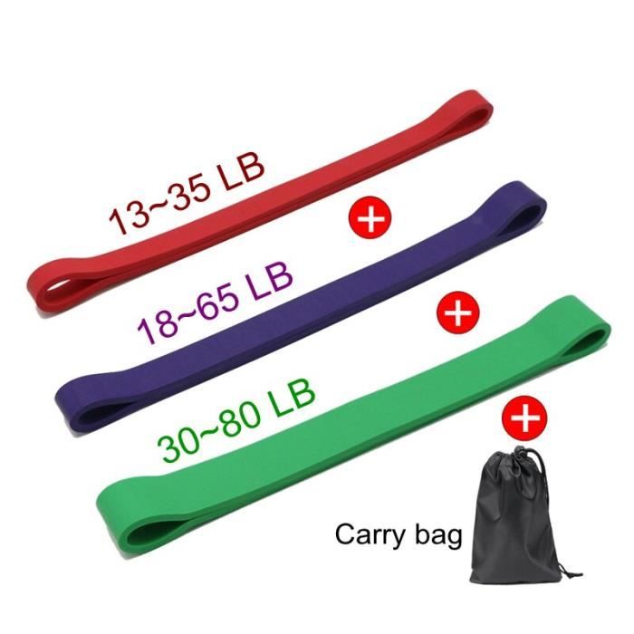3 pièces ensembles COULEUR Avec sac En de bandes résistance tissu extensible Pour Les bande élastique jambes,