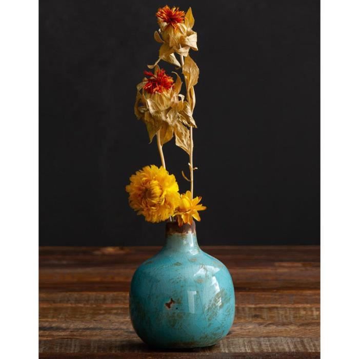 Vase céramique turquoise 9x10c 9cm Turquoise