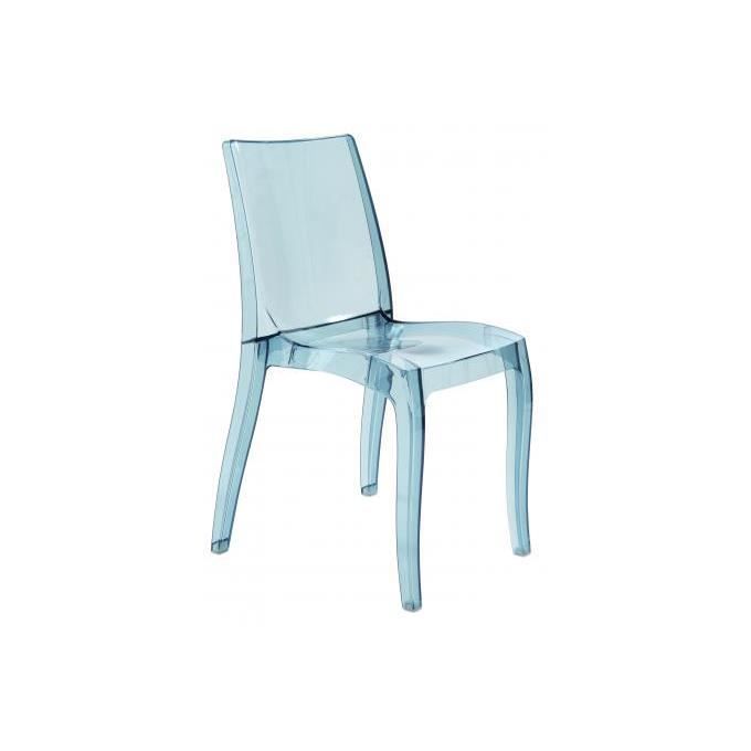 Chaise design transparente grise Athènes