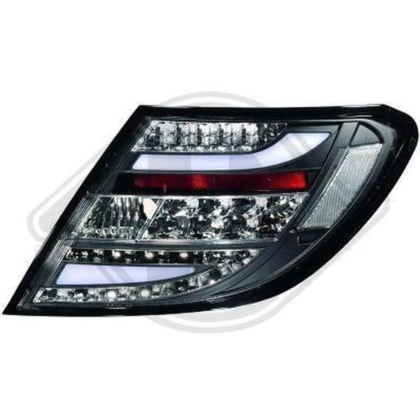 Paire de feux arriere Mercedes classe C W204 11-14 berline noir led (999)