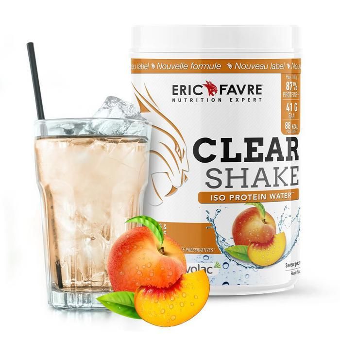 Eric Favre - Clear Shake - Iso Protein Water - Proteines - Pêche - Abricot - 500g