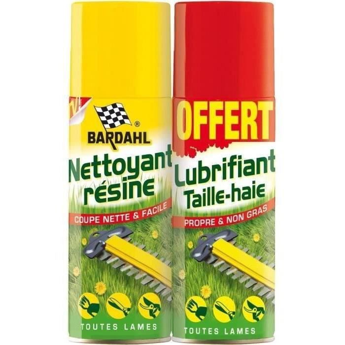 Lot de 2 aérosols anti-résine et lubrifiant taille-haies BARDAHL 2 x 200 ml