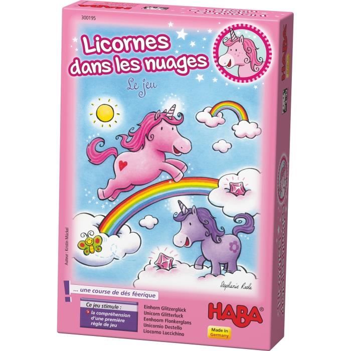 Haba - Licornes Dans Les Nuages - Jeu de dés - 3 ans et plus, 300195