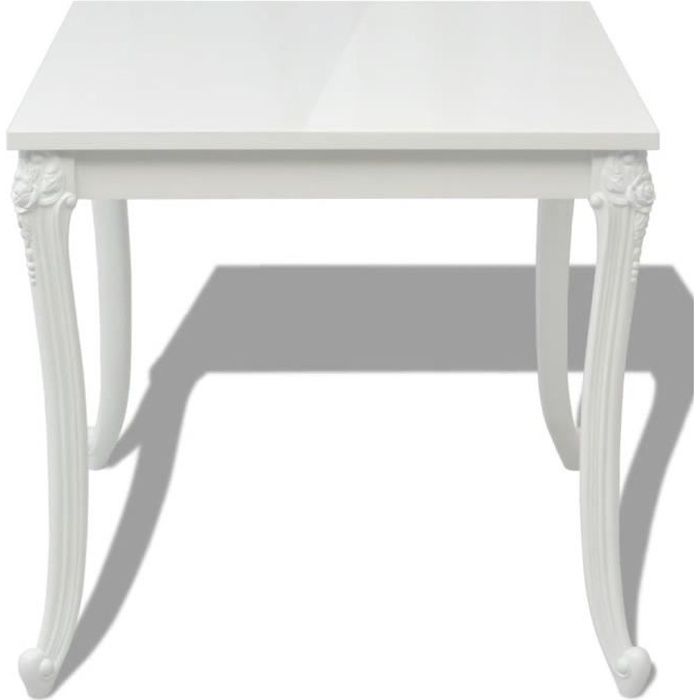 Regisi Table de salle à manger Carré Blanche 80 x 80 x 76 cm-1