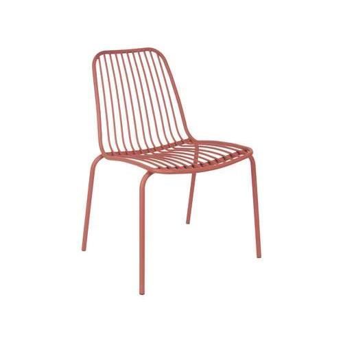 Chaise de jardin lineate en métal terracotta 84x43x43 Rose