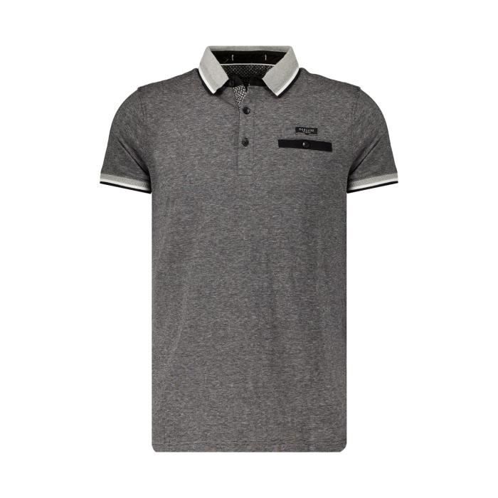 DEELUXE Polo à bords contrastés DREXLER Grey