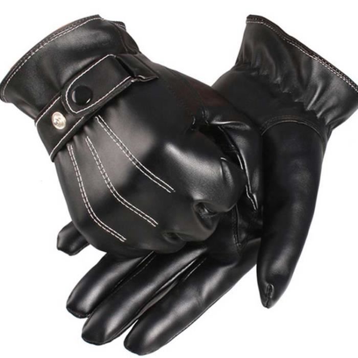 Gants Moto,Gants à écran Tactile,Hiver Gants en Cuir,Gants Tactiques,avec protège-Doigts,pour Hommes,Femmes,vélo,randonnée,Escalade