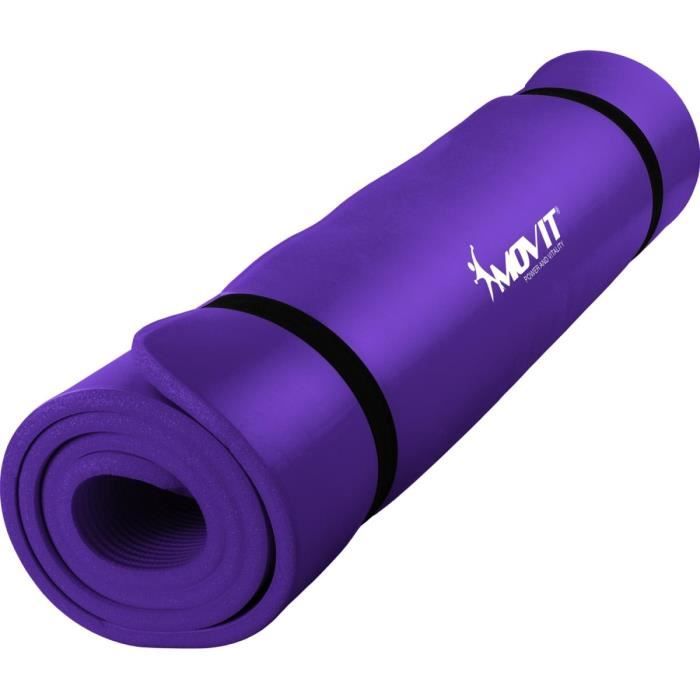 MOVIT Tapis de gymnastique 190cm x 100cm x 1,5cm, violet