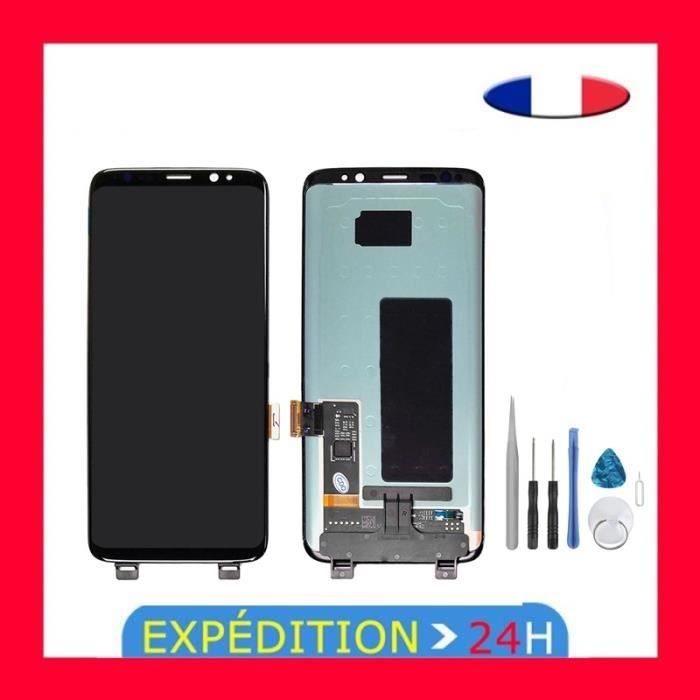 VITRE TACTILE +Écran LCD complet Samsung Galaxy S8 G950F NOIR + Kit outils